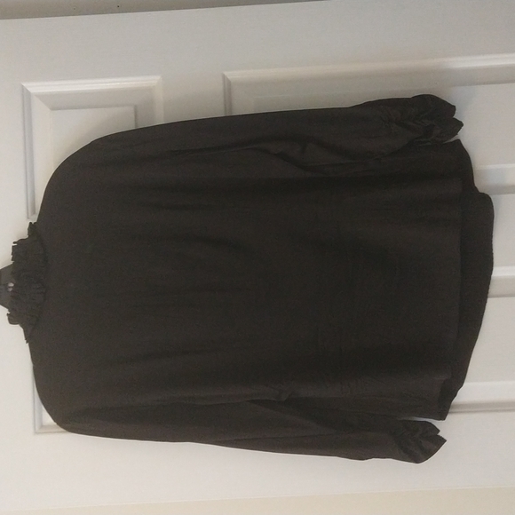 Elie Tahari Brown Ruffled/Pleated Collar Silk Blouse - Picture 9 of 11